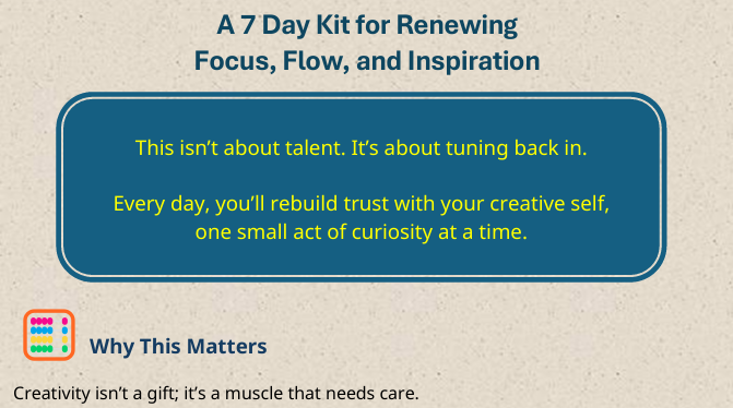 7-day creativity plan